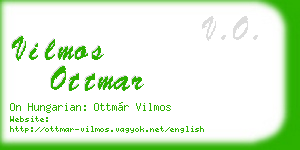 vilmos ottmar business card