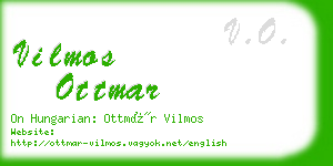 vilmos ottmar business card